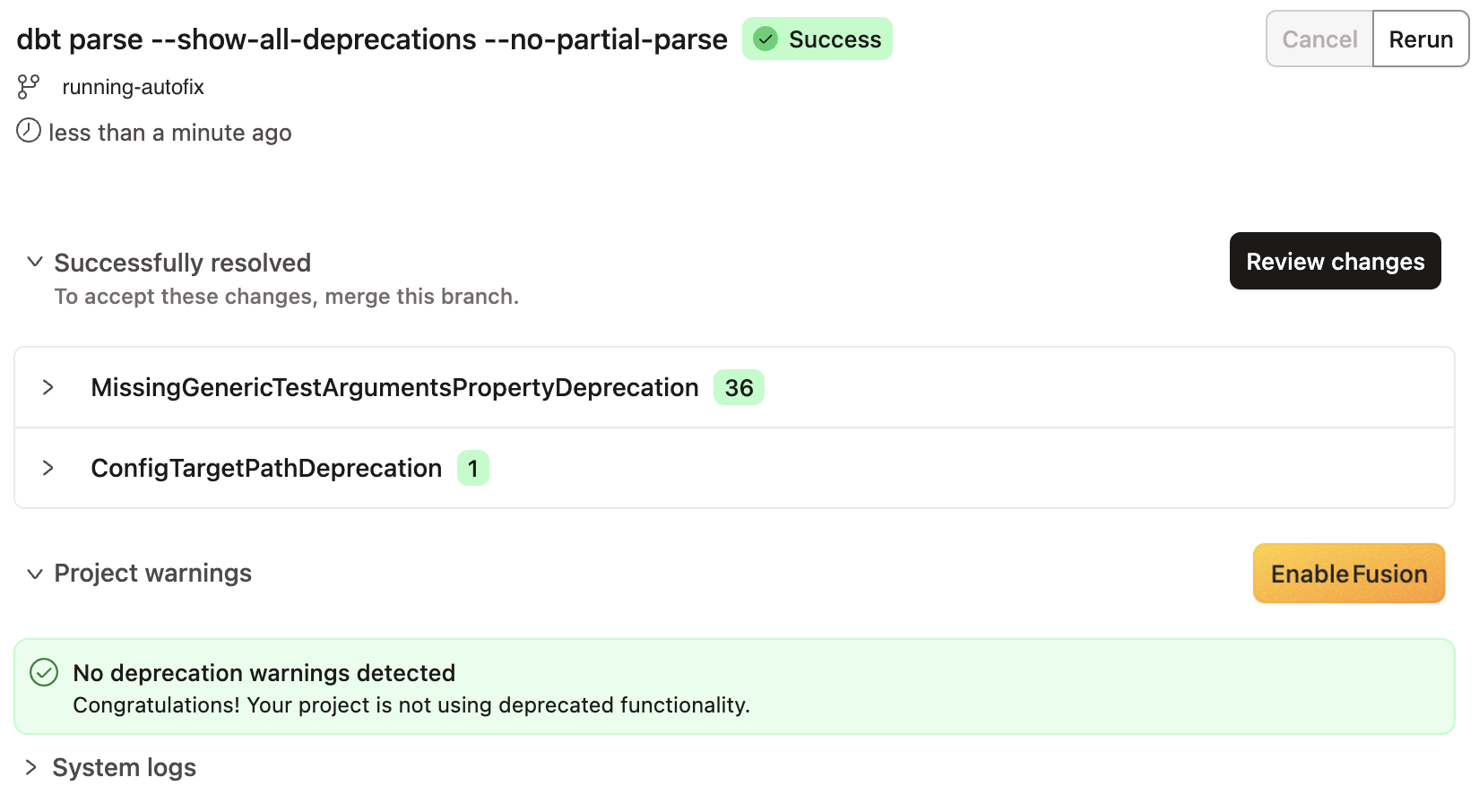 You're now ready to upgrade to v2 in your development environment!